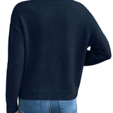 Céline | Chic Suéter de Punto con Elegante Cuello de Encaje