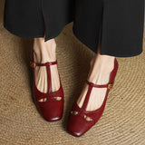 Elora Tacones Altos de Cuero Auténtico