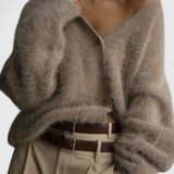 Daniela Cardigan de Mezcla de Cachemira Suave